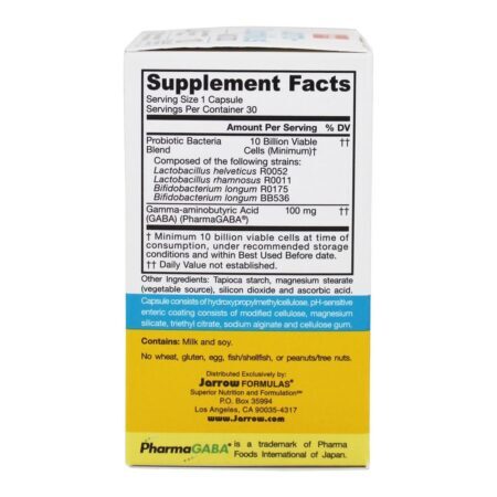 Jarro-Dophilus Probiótico Para o Humor 10 Bilhões de UFC - 30 Cápsula (s) vegetal (s) Jarrow Formulas - Imagem 2