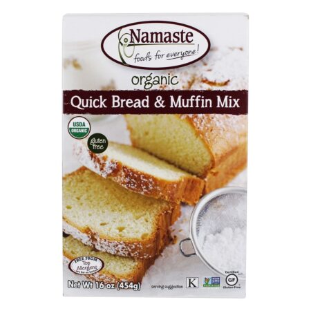 Mistura rápida de pães e muffins orgânicos sem glúten - 16 oz. Namaste Foods