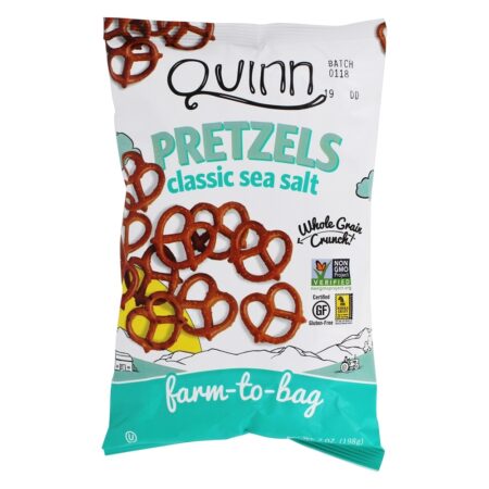 Pretzels sem glúten sal marinho clássico - 7 oz. Quinn Snacks