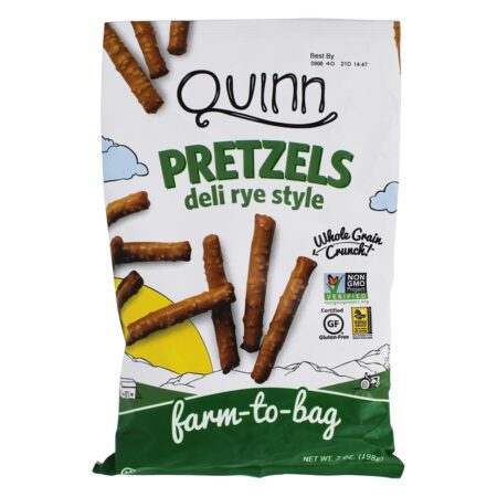 Pretzel sem glúten varas Deli centeio estilo - 7 oz. Quinn Snacks