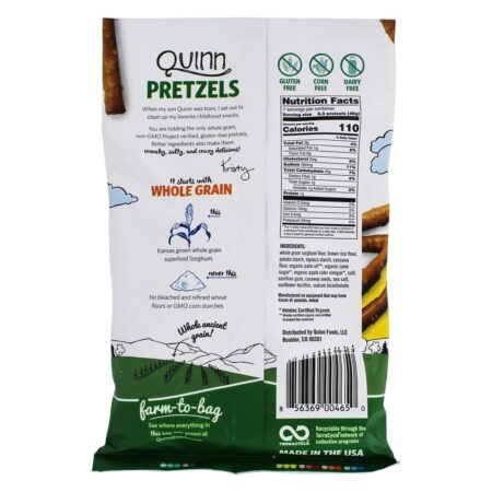 Pretzel sem glúten varas Deli centeio estilo - 7 oz. Quinn Snacks - Image 2