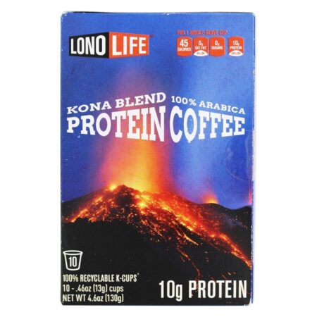 Proteína Café 100% Arabica Kona Misturar - 10 Taça (s) de K LonoLife