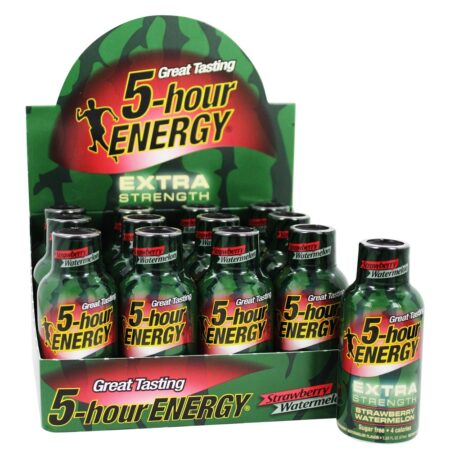 Caixa de Força Extra de Energia Tiro Morango-Melancia - 12 Frasco (s) 5-Hour Energy