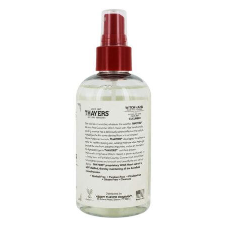 Bruxa Aveleira álcool-Livre Facial Névoa Toner com Aloés Vera Fórmula Pepino - 8 fl. oz. Thayers - Image 3