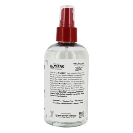 Bruxa Aveleira álcool-Livre Facial Névoa Toner com Aloés Vera Fórmula Rosa Pétala - 8 fl. oz. Thayers - Image 3