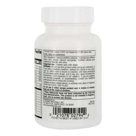 Sereno Ciência Otimista Harmonioso Humor Fórmula - 30 Tablets Source Naturals - Imagem 3