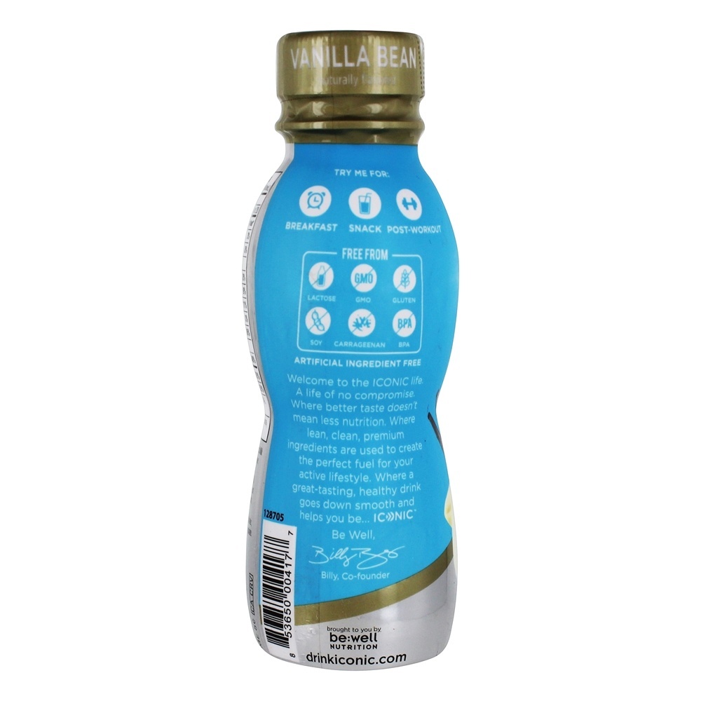 Proteína Beber RT Baunilha Feijão - 12 Frasco (s) Iconic - Imagem 4