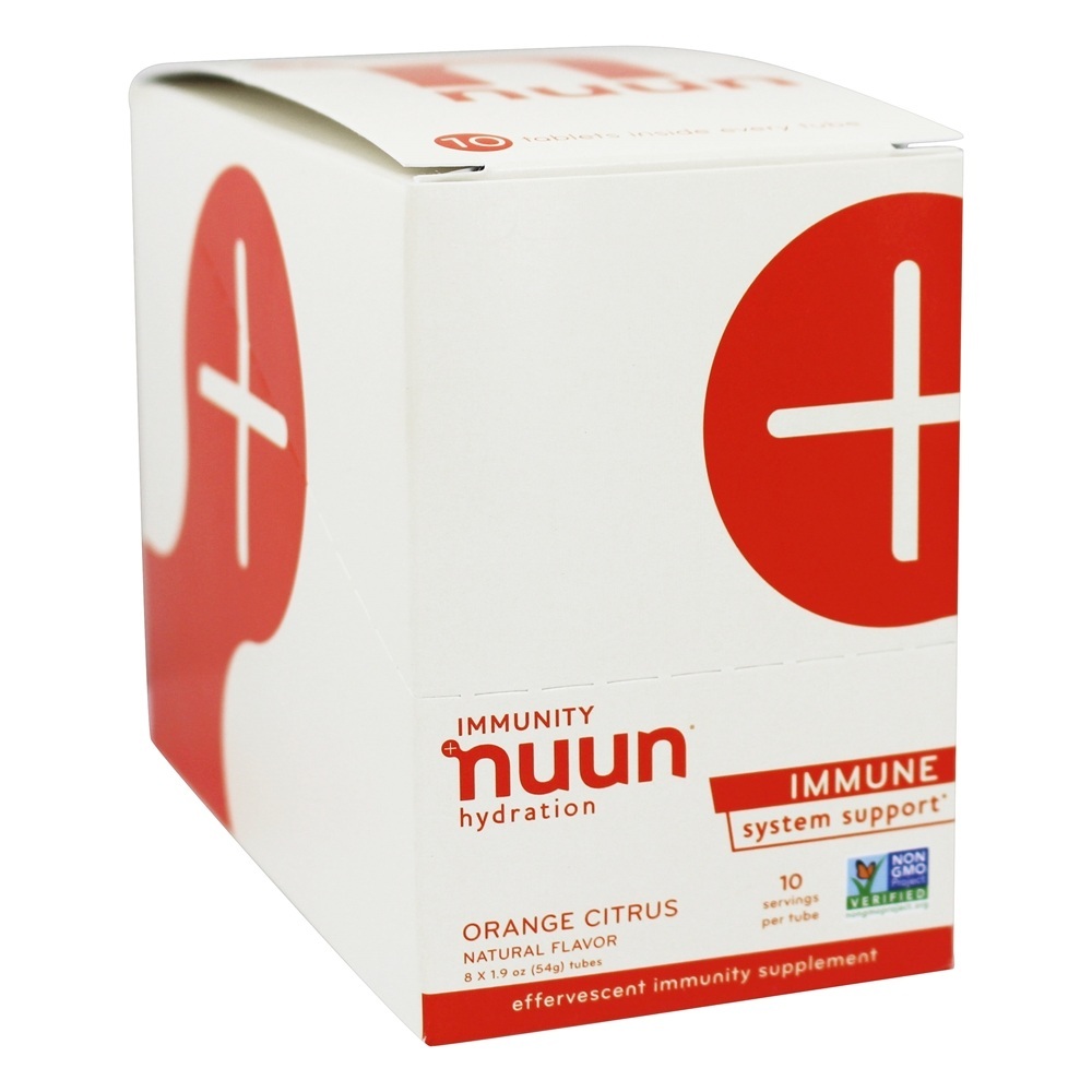 Hidratação Efervescente Sistema Imunológico Suporte Caixa Laranja Citrus - Pacote 8 Nuun - Imagem 2