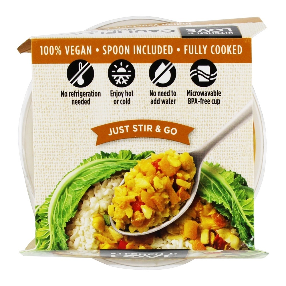 Refeição rápida de couve-flor Curry vegetal indiano - 7.9 oz. Kitchen & Love - Imagem 3