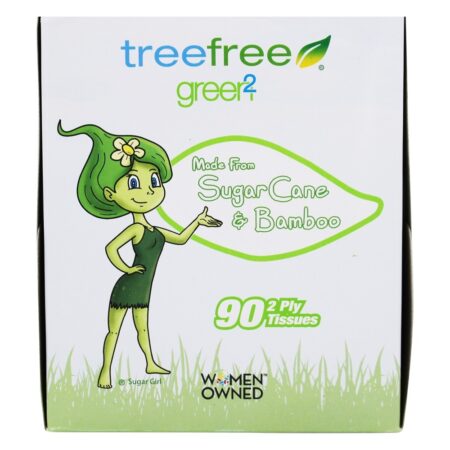 Árvore Livre de Cana de Açúcar e Bambu 2 Ply Tissues - 90 Tecido (s) Green2