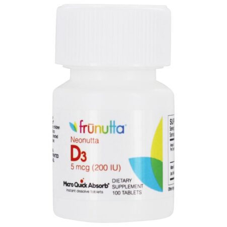 Vitamina D3 Neonutta 200 UI - 100 Tablets de dissolução rápida Frunutta - Image 2