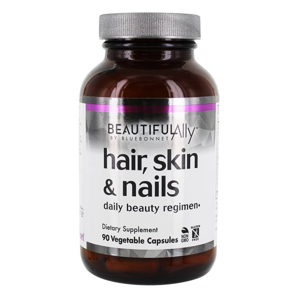 Lindo aliado cabelo, pele e unhas regime diário de beleza - 90 Cápsula (s) vegetal (s) Bluebonnet Nutrition - Imagem 2