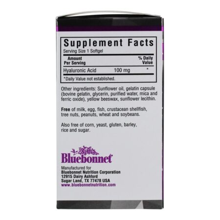 Ácido Hialurônico Aliado Bonito 100 mg. - 90 Softgels Bluebonnet Nutrition - Image 3