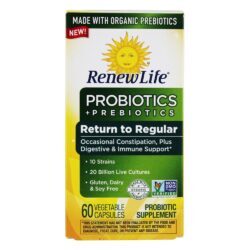Probiotics + Prebiotics Return to Regular 20 Bilhões de UFC - 60 Cápsula (s) vegetal (s) Renew Life