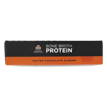 Bone Broth Superfood Protein Barras Caixa Salgados Chocolate Amêndoa - 12 Barras Ancient Nutrition - Image 3