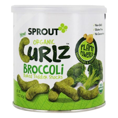 Organic Curlz Baked Toddler Snacks Broccoli - 1.48 oz. Sprout