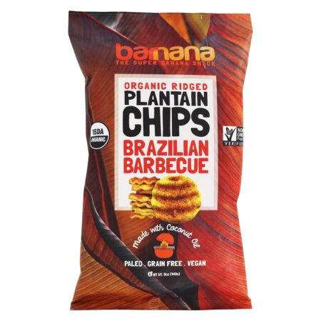 Churrasqueira Orgânica Ridged Chips De Banana - 5 oz. Barnana