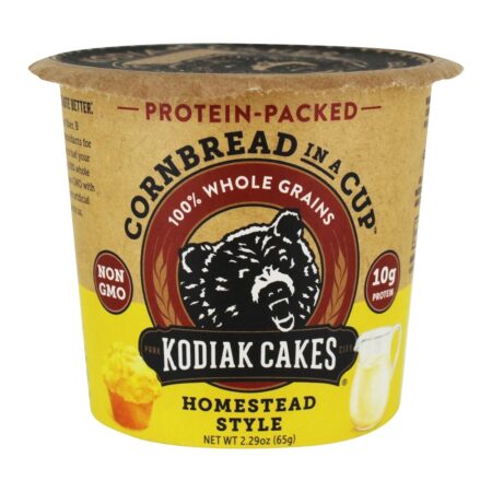 Pão de Milho Recheado com Proteína em um Copo - 2.29 oz. Kodiak Cakes