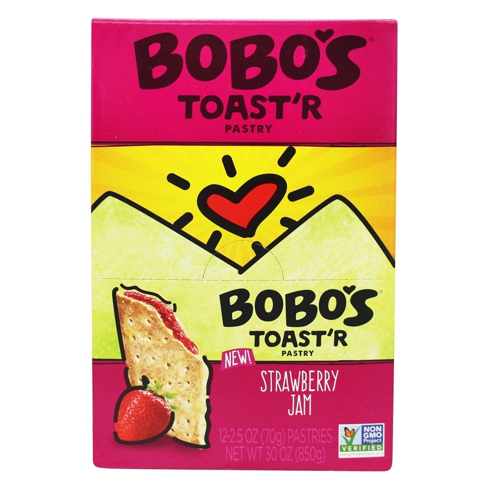 Toast'R Pastries Strawberry Jam - Pacote 12 Bobo's Oat Bars - Imagem 2