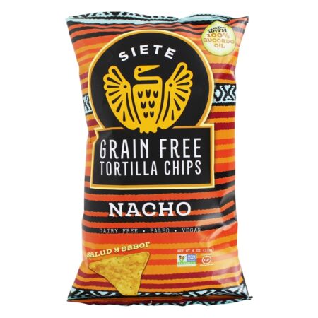 Chips de Tortilha sem Grão Nacho - 4 oz. Siete