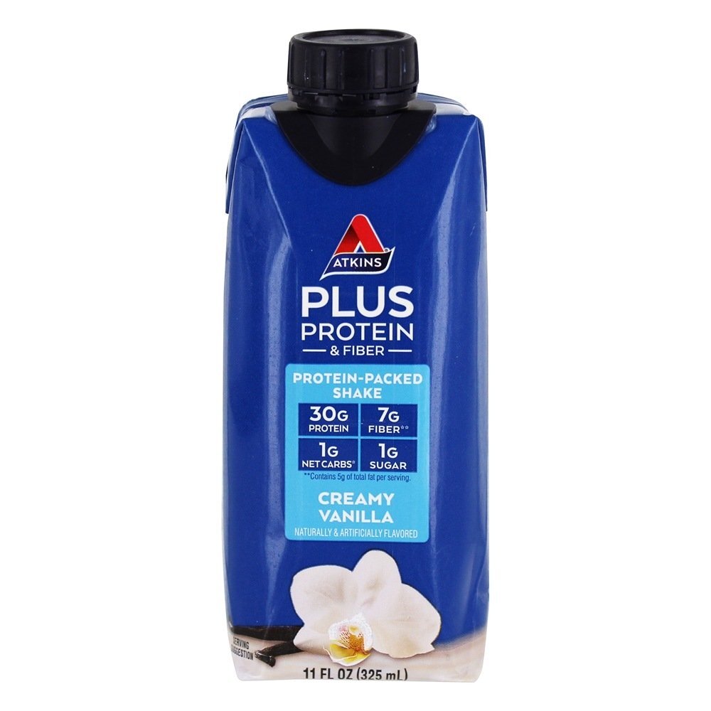 RTD Plus Protein & Fibra Shakes Baunilha Cremosa - Pacote 4 Atkins - Imagem 2