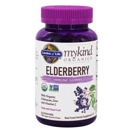 mykind Organics Elderberry Imune Formula - 120 Gummies Garden of Life