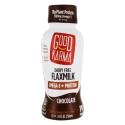 Leite de Linho com Omega - 3 + Chocolate Proteico - 10 fl. oz. Good Karma