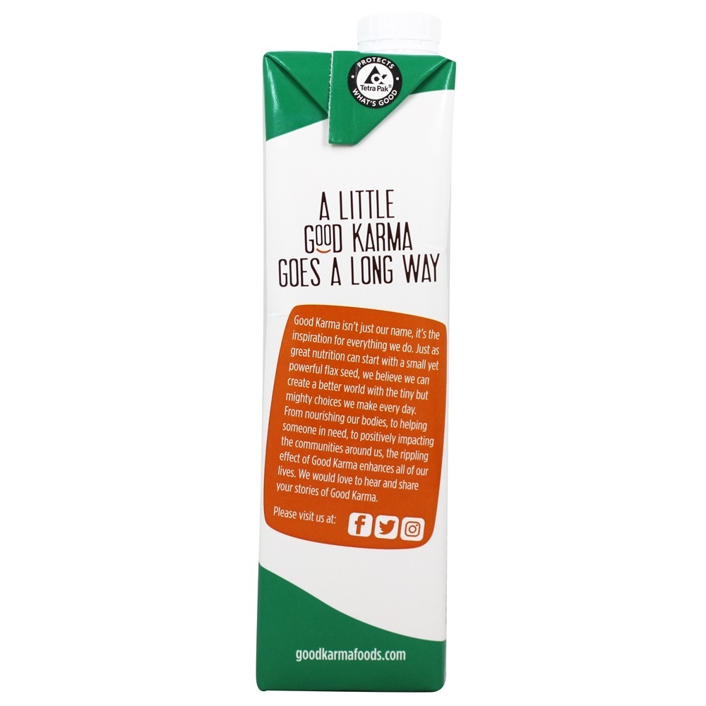 Leite de linho com Omega - 3 + Proteína sem açúcar - 32 fl. oz. Good Karma - Imagem 3