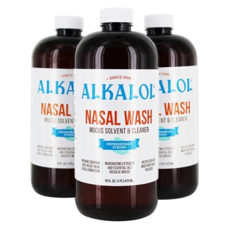 Solvente e líquido de limpeza do muco da lavagem nasal - 3 Contagem Alkalol Company