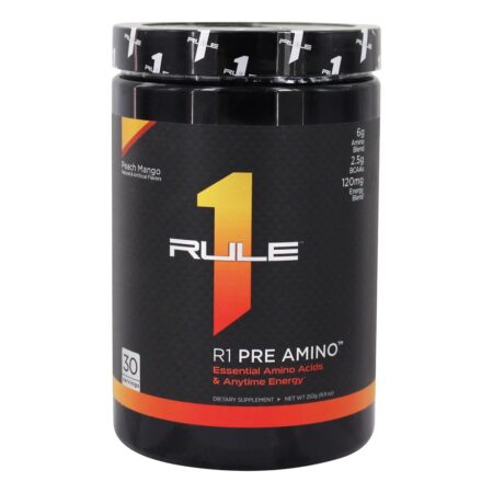 R1 Pre Amino Powder 30 Porções de Manga Pêssego - 252 Gramas Rule One Proteins