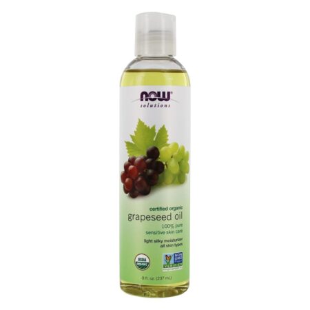 NOW Solutions 100 % Pure Óleo de uva orgânico - 8 fl. oz. NOW Foods