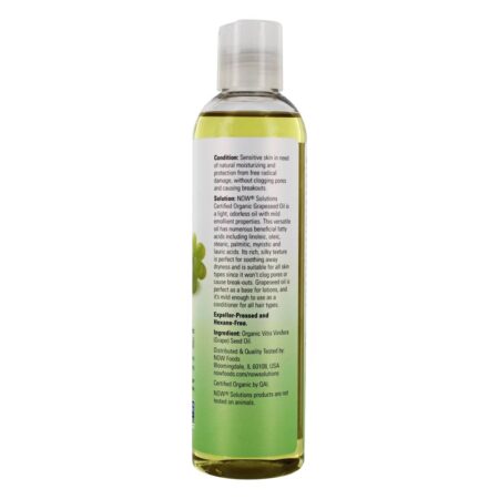 NOW Solutions 100 % Pure Óleo de uva orgânico - 8 fl. oz. NOW Foods - Image 2