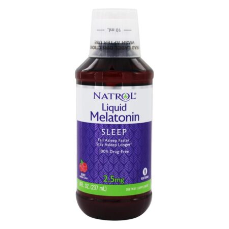 Baga de Suporte para Dormir Melatonina Líquida 2.5 mg. - 8 fl. oz. Natrol