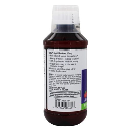 Baga de Suporte para Dormir Melatonina Líquida 2.5 mg. - 8 fl. oz. Natrol - Image 3