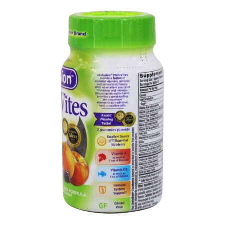 MultiVites Completa Multivitamínico Fórmula Diária Natural Baga Natural, Pêssego e Sabores de Laranja - 70 Gummies Vitafusion - Image 2