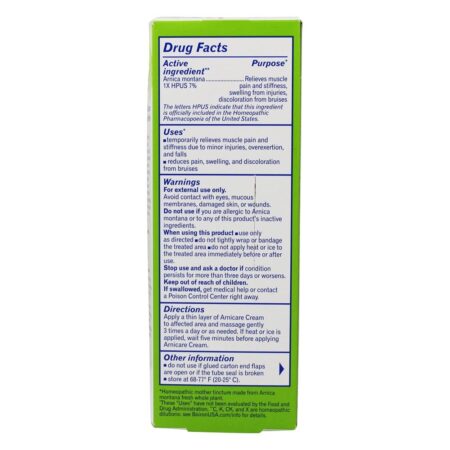 Arnicare Cream Homeopathic Medicine para alívio da dor Tamanho do valor - 4.2 oz. Boiron - Image 2