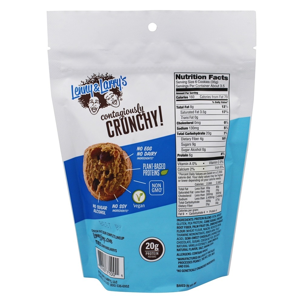 O completo biscoito crocante de chocolate - 4.25 oz. Lenny & Larry's - Imagem 2