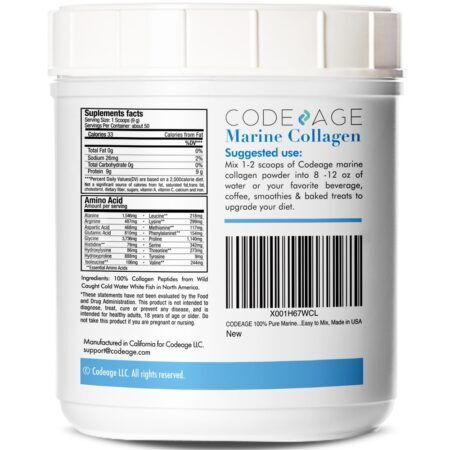 Pó marinho travado selvagem dos Peptides do colagénio Unflavored - 16 oz. Codeage - Imagem 2