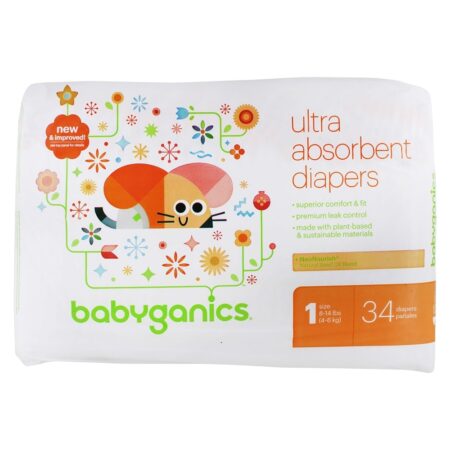 Fraldas Ultra Absorventes Estágio 1 ( 8 - 14 lbs.) - 34 Fralda (s) Ba