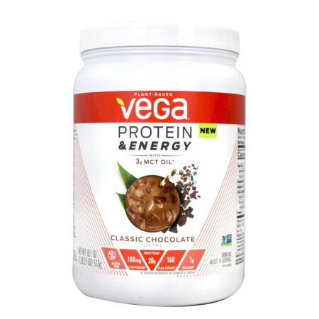 Proteína e Energia Bebida à Base de Plantas Mix Classic Chocolate - 18.1 oz. Vega