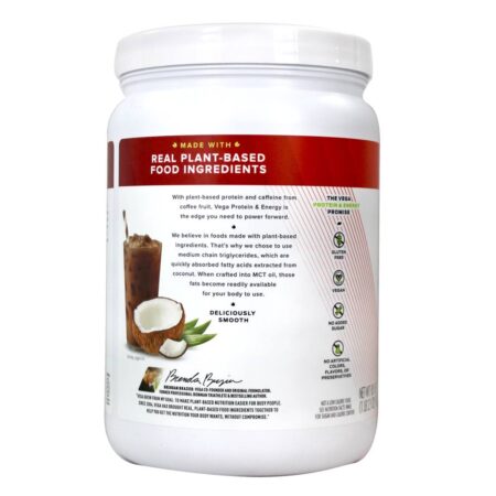 Proteína e Energia Bebida à Base de Plantas Mix Classic Chocolate - 18.1 oz. Vega - Image 3