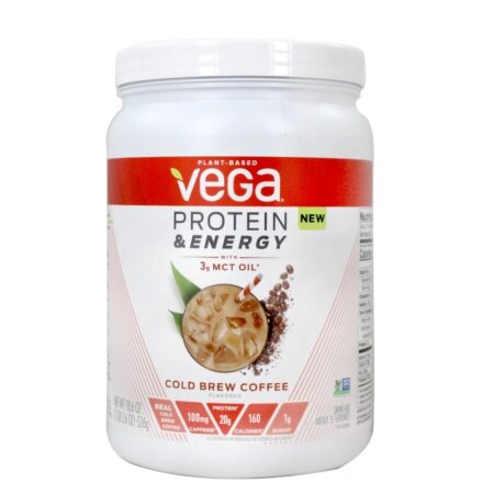 Mistura para Bebida à Base de Plantas com Proteína e Energia Cold Brew Coffee - 18.6 oz. Vega