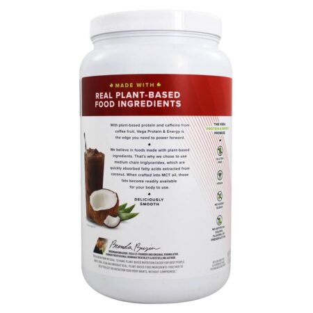 Proteína e Energia Bebida à Base de Plantas Mix Classic Chocolate - 29.8 oz. Vega - Image 3