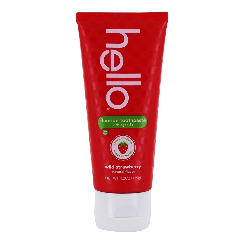 Creme dental infantil com flúor morango natural - 4.2 oz. Hello Products - Imagem 2