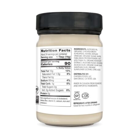 Óleo de Abacate Vegan Mayo - 12 fl. oz. Chosen Foods - Image 2