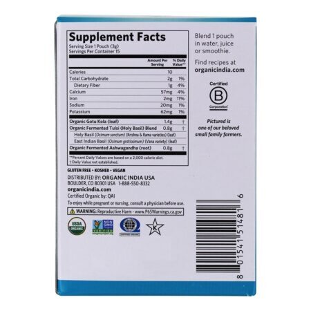 Elevação Consciente com Ervas Fermentadas - 15 Pacote (s) Organic India - Imagem 2