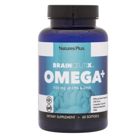 BrainCeutix Omega + Fórmula - 60 Softgels Natures Plus - Imagem 2