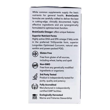 BrainCeutix Omega + Fórmula - 60 Softgels Natures Plus - Imagem 5