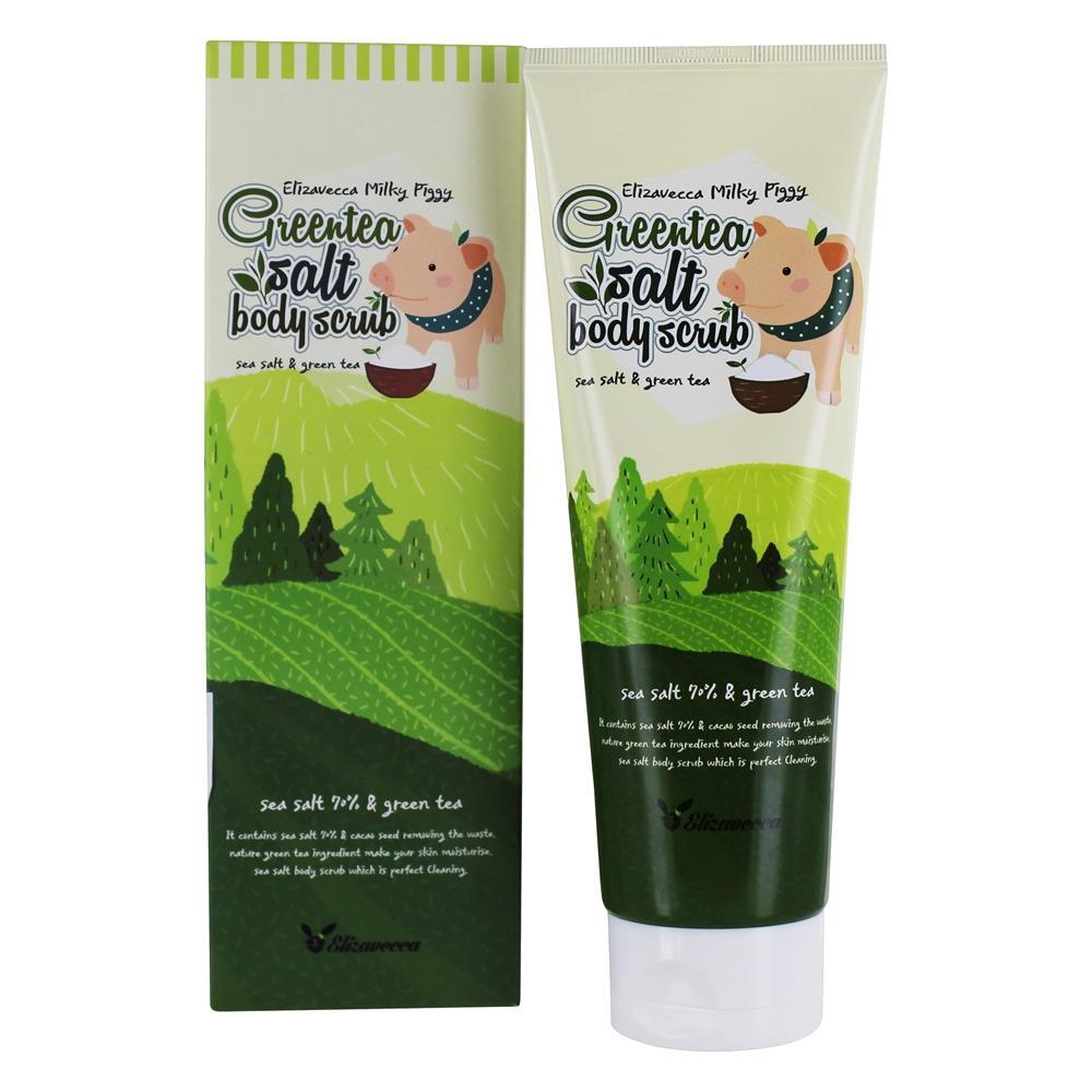 Esfoliação corporal de sal de chá verde - 300 ml. Elizavecca