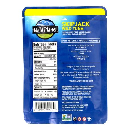 Bolsa de Atum Selvagem Skipjack - 3 oz. Wild Planet - Image 2